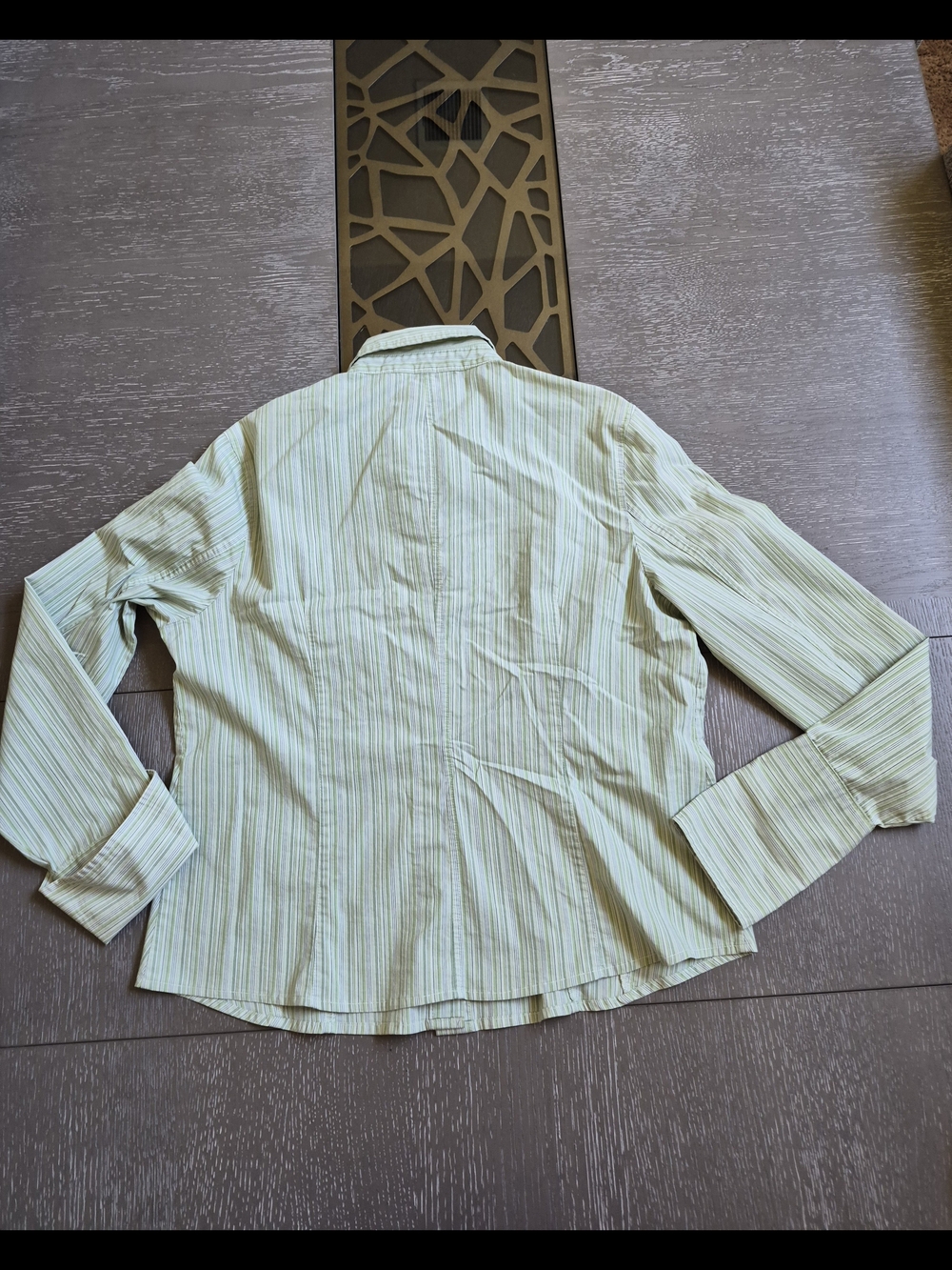 Bass Light Green and White Striped Button-Up Shirt - Picture 10 of 12
